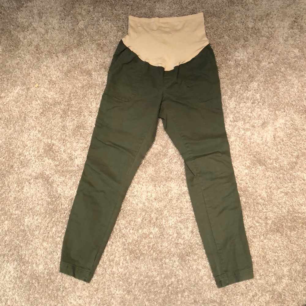 Size 1 olive Old Navy maternity chinos